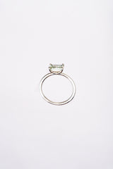 Anillo Horizontal Aguamarina