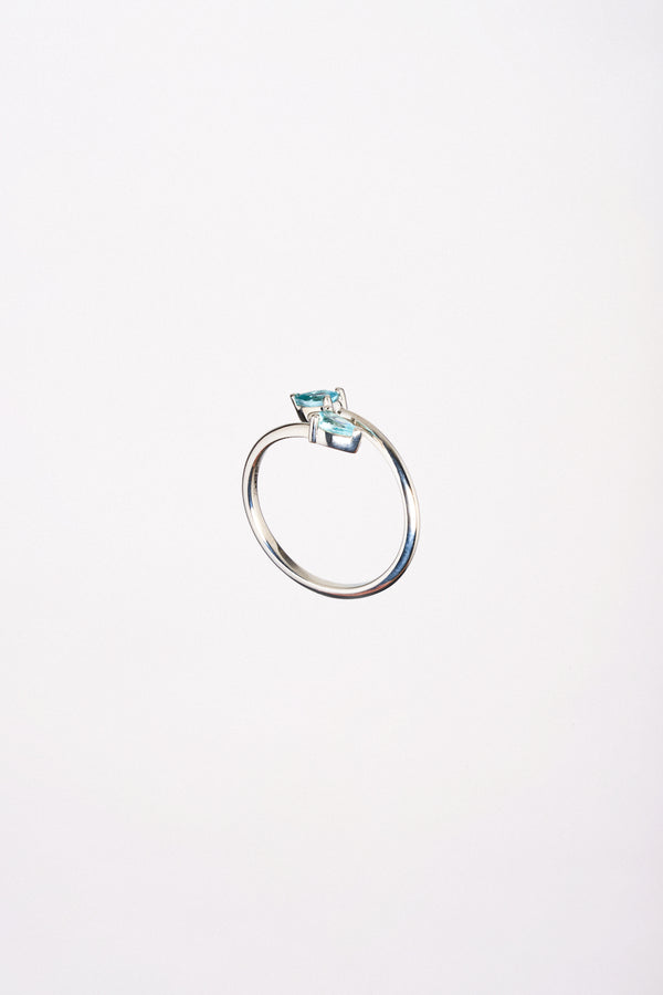 Anillo Apatita Gota Plata