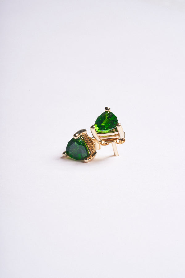 Aretes Diopsido Corte Fancy Oro Amarillo