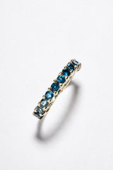 Churumbela Topacio London Blue Corte Brillante Oro Blanco