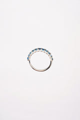 Churumbela Topacio London Blue Corte Brillante Oro Blanco