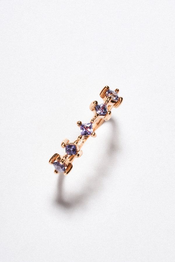 Churumbela Zafiro Morado Corte Princesa Oro Rosa